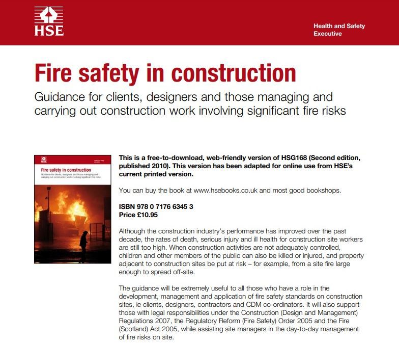 HSE Fire Safety in Construction