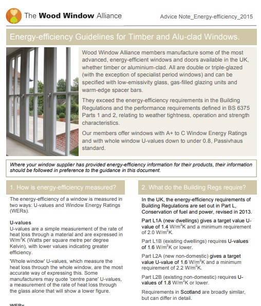 Advice on the energy-efficiency of wood windows