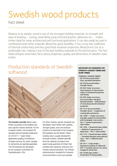 Swedish wood products (factsheet)