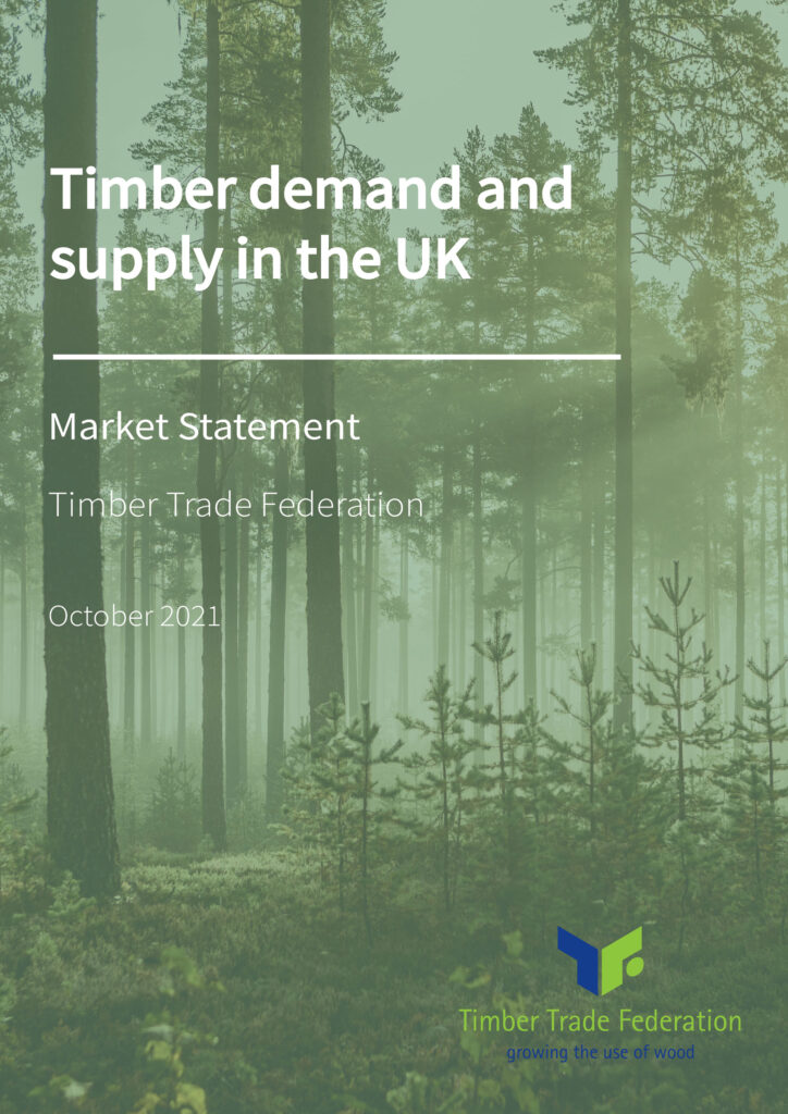 The front cover image of the latest Timber Trade Federation (TTF) Market Statement 2021.